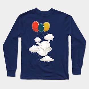 Cute Animal! Elephant Playing with balloon Long Sleeve T-Shirt